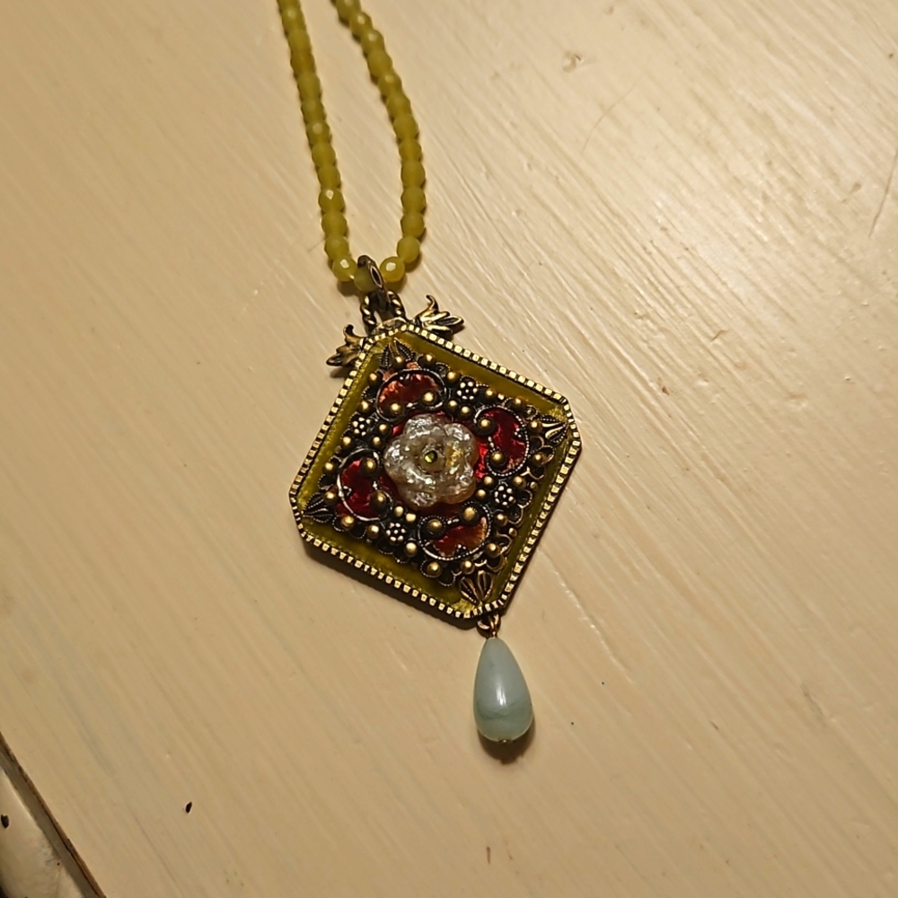Jill Schwartz one of a kind jade bead necklace